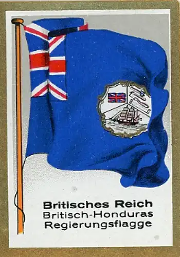 Sammelbild Fahnen außereurop. Länder Nr. 384 Britisch-Honduras, Regierungsflagge
