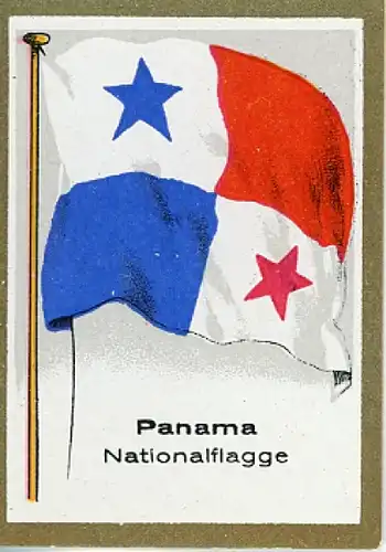 Sammelbild Fahnen außereurop. Länder Nr. 313 Panama Nationalflagge