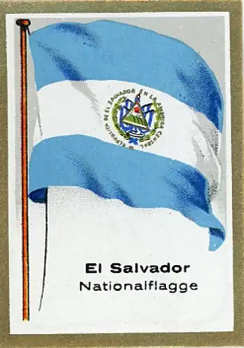 Sammelbild Fahnen außereurop. Länder Nr. 311 El Salvador Nationalflagge