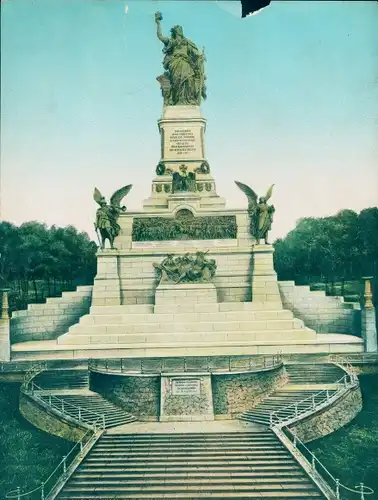 Chromo Foto Rüdesheim am Rhein, Niederwald Nationaldenkmal