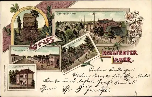 Litho Lockstedt, Lockstedter Lager, Sörensen's Hotel, Gravelottestraße, Walderseestein, Kasino