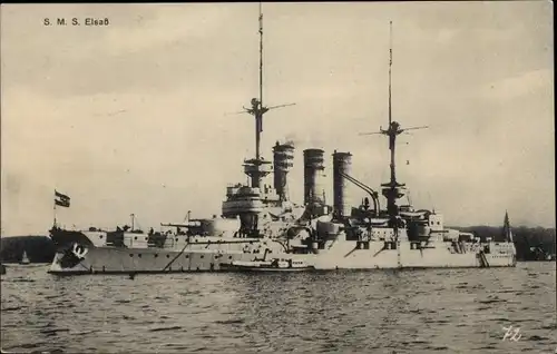 Ak Deutsches Kriegsschiff SMS Elsass, Kaiserliche Marine