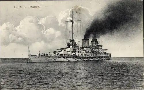 Ak Deutsches Kriegsschiff SMS Moltke, Kaiserliche Marine