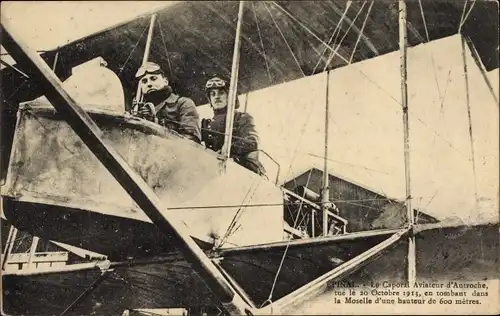 Ak Epinal, Le Coporal Aviateur d'Autroche, Flugzeug, Flugpionier