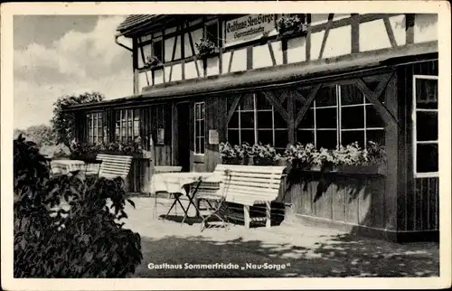 Ak Waltersdorf Großschönau in der Oberlausitz, Gasthaus Sommerfrische Neu Sorge