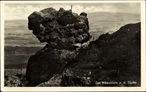 Ak Oybin in der Oberlausitz, Töpfer, Der Wackelstein, Felsformation