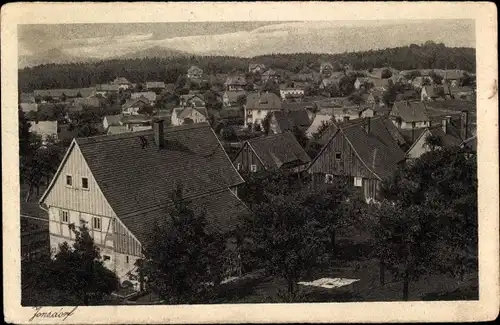 Ak Jonsdorf in Sachsen, Blick über die Dächer