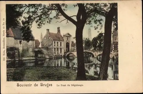 Ak Bruges Brügge Flandern Westflandern, Pont du Beguinage