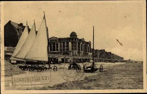 Ak Westende Westflandern, Plage