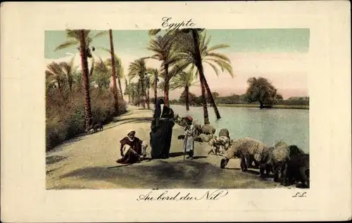 Ak Ägypten, Au bord du Nil