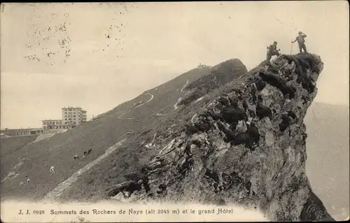 Ak Veytaux Kanton Waadt, Rochers de Naye, Le Grand Hotel