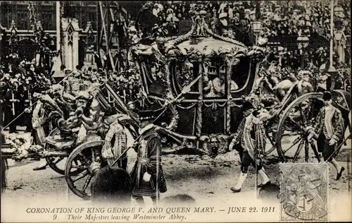 Ak Coronation of King George V. and Queen Mary, 22 June 1911