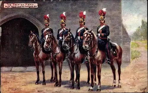 Ak The Royal Horse Guards, Britische Soldaten zu Pferde, Britische Armee