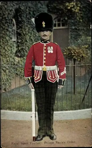 Ak Royal Scots Fusilier, Private Review Order, Schottischer Soldat in Uniform