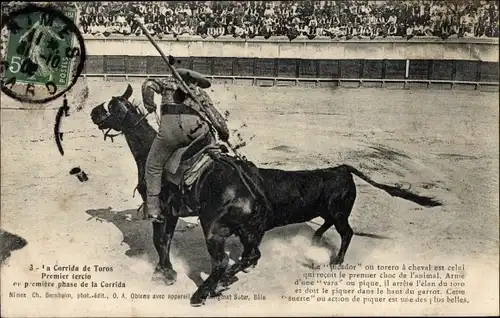 Ak La Corrida de Toros, Premier tercio ou premiere phase de la Corrida, Stierkampf