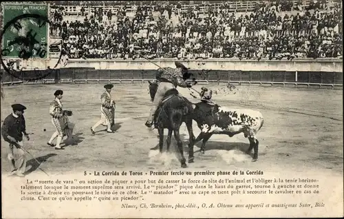 Ak La Corrida de Toros, Premier tercio ou premiere phase de la Corrida, Stierkampf