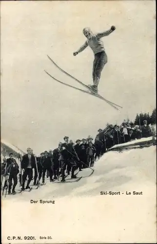 Ak Skisport, Der Sprung, Skispringer
