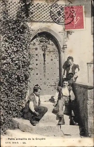 Ak Broc Gruyère Kanton Freiburg, Petit armaillis