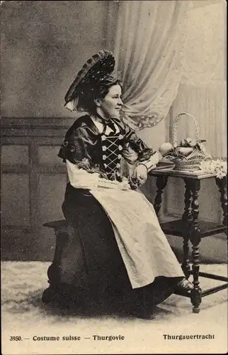 Ak Kanton Thurgau, Costume suisse, Thurgauertracht, Schweizerische Tracht