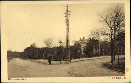 Ak Hilversum Nordholland Niederlande, Beethovenlaan, Mast