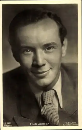 Ak Schauspieler Rudi Godden, Portrait, Ross Verlag A 3022 1