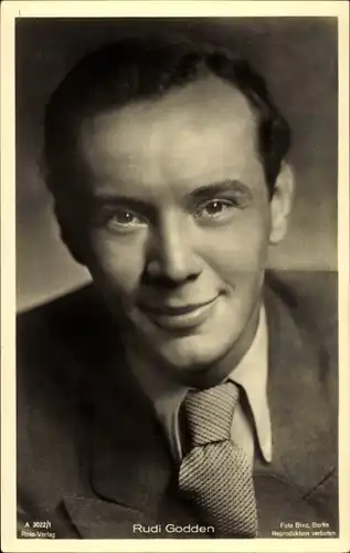 Ak Schauspieler Rudi Godden, Portrait, Ross Verlag A 3022 1
