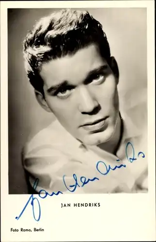 Ak Schauspieler Jan Hendriks, Portrait, Foto Rama, Autogramm