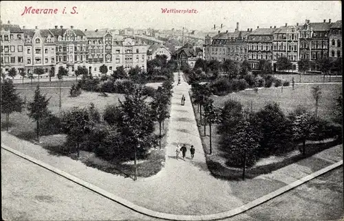 Ak Meerane in Sachsen, Wettiner Platz