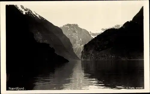 Ak Norwegen, Naeröfjord, Landschaft, Berge