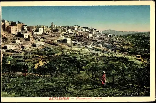 Ak Bethlehem Palästina, Panoramic view