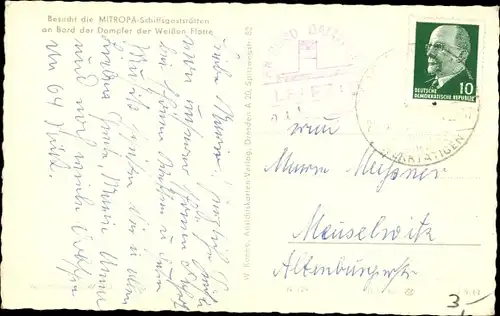 Ak Kurort Rathen im Elbsandsteingebirge, Elbdampfer Leipzig, Weiße Flotte