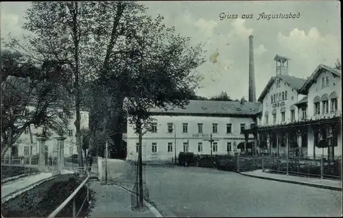 Ak Liegau Augustusbad Radeberg in Sachsen, Kurhaus, Badehaus