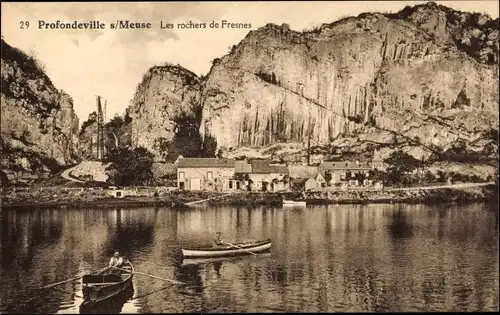 Ak Lustin Profondeville Wallonien Namur, Les rochers de Fresnes