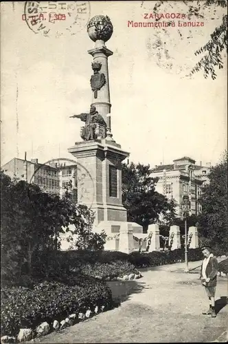 Ak Zaragoza Saragossa Aragonien, Monumento a Lanuza
