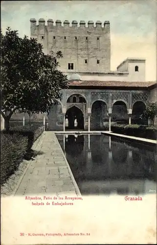 Ak Granada Andalusien Spanien, Alhambra, Patio de los Arrayanes