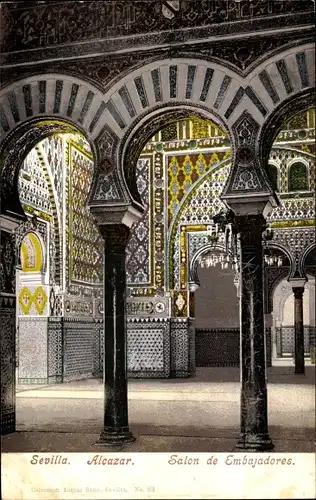 Ak Sevilla Andalusien, Alcazar, Salon de Embajadores