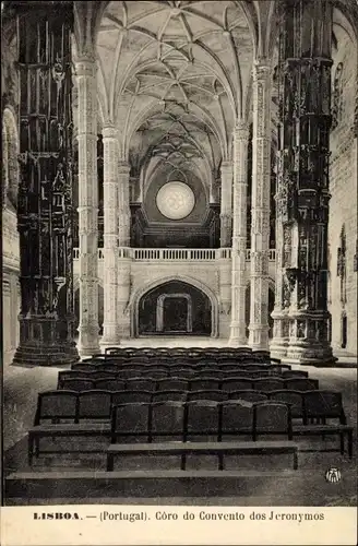 Ak Lisboa Lissabon Portugal, Coro do Convento dos Jeronymos
