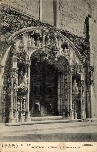 Ak Lisboa Lissabon Portugal, Portico da Egreja Jeronymos