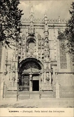 Ak Lisboa Lissabon Portugal, Porta lateral dos Jeronymos