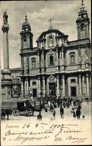Ak Palermo Sizilien Sicilia Italien, Chiesa di S. Domenico