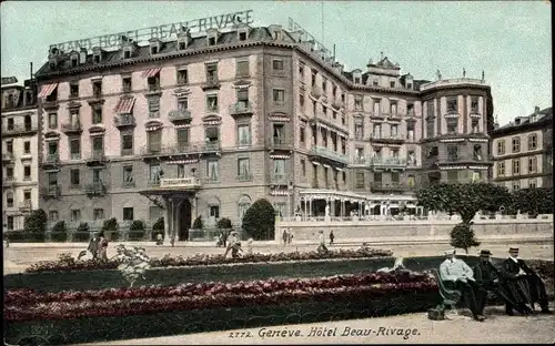 Ak Genève Genf Stadt, Hotel Beau Rivage, Außenansicht