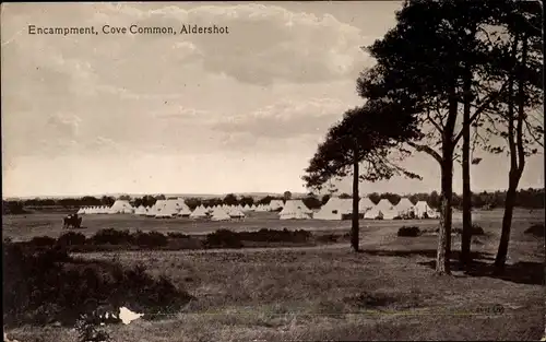 Ak Aldershot Hampshire England, Encampment, Cove Common