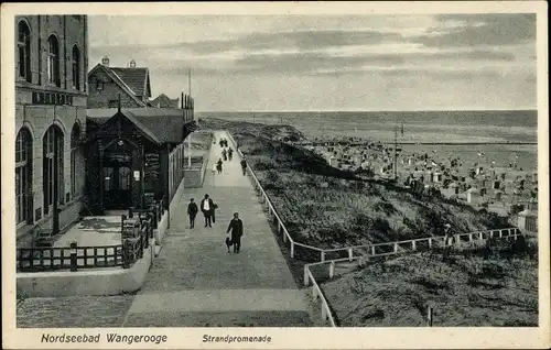 Ak Nordseebad Wangerooge in Ostfriesland, Strandpromenade