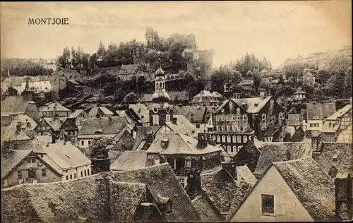 Ak Monschau Montjoie in der Eifel, Ortsansicht mit Kirche