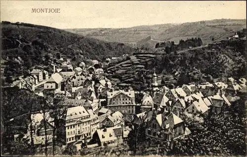 Ak Monschau Montjoie in der Eifel, Ortsansicht mit Kirche