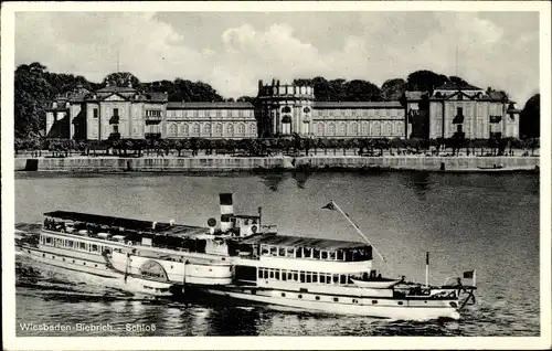 Ak Biebrich am Rhein Wiesbaden, Schloss