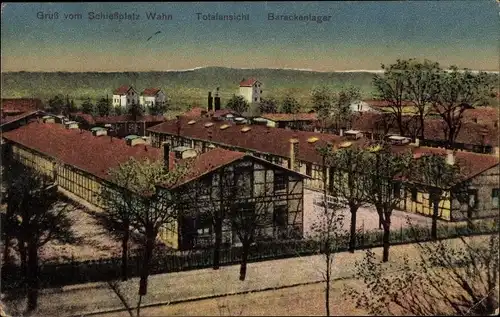 Ak Wahn Köln Nordrhein Westfalen, Schießplatz, Totalansicht, Barackenlager