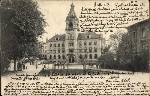 Ak Halle an der Saale, Kaiserliches Postgebäude