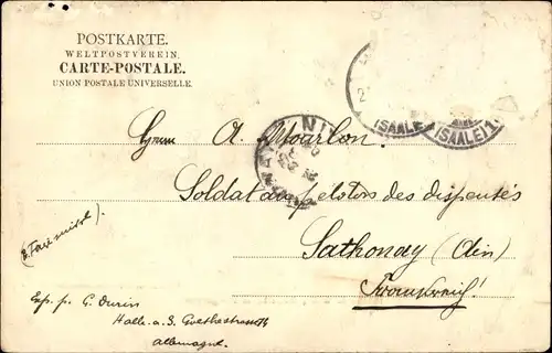 Ak Halle an der Saale, Kaiserliches Postgebäude