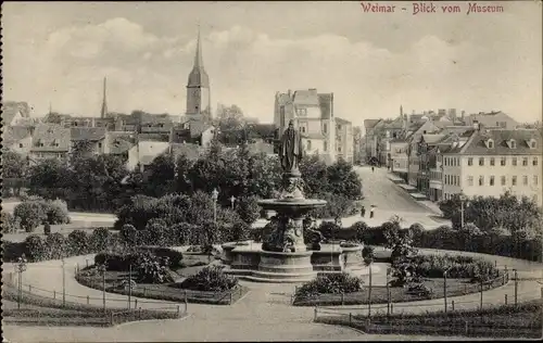 Ak Weimar in Thüringen, Blick vom Museum